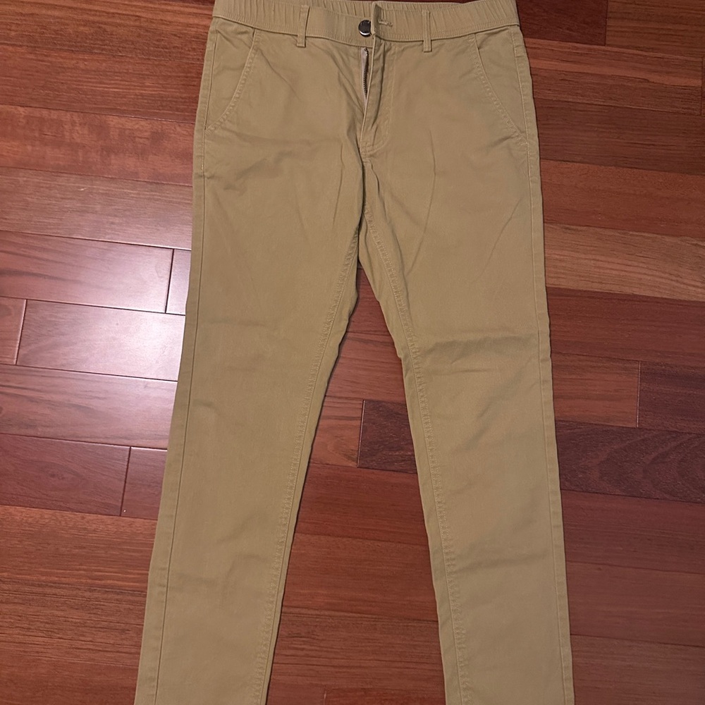 Tan Straight-Leg Jeans with Classic Fit